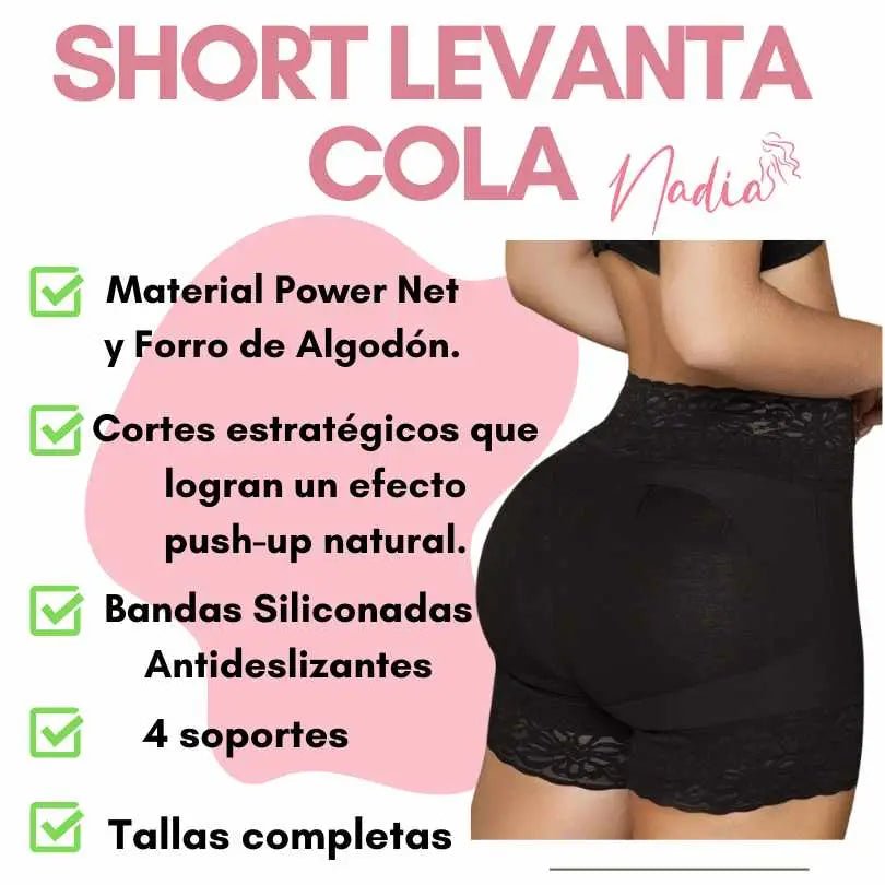 SHORT NADIA LEVANTA COLA Fajas Reductoras NADIA - Hosannaimport